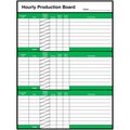 5S Supplies Hourly Production Tracking Board- Aluminum Dry Erase 3 Shift - 8 hour HR-PRODBRD-3SHIFT-8-STD